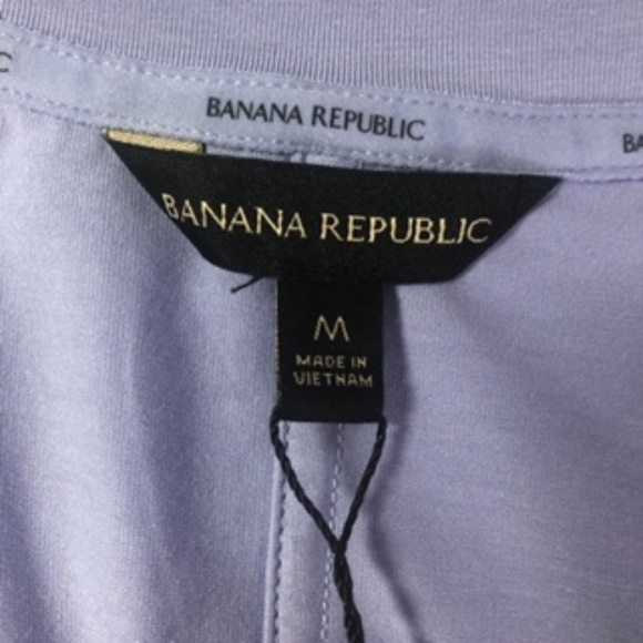 NWT Banana Republic Short Sleeve V-Neck Side Seam Slit Lavender Top Size M - Picture 7 of 9